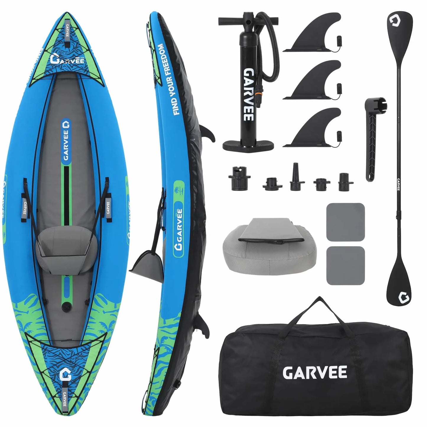 Inflatable 1/2-Person Fishing Kayak