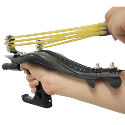 Outdoor slingshot set,  including fishing wheel, ideal kit for outdoor fishing