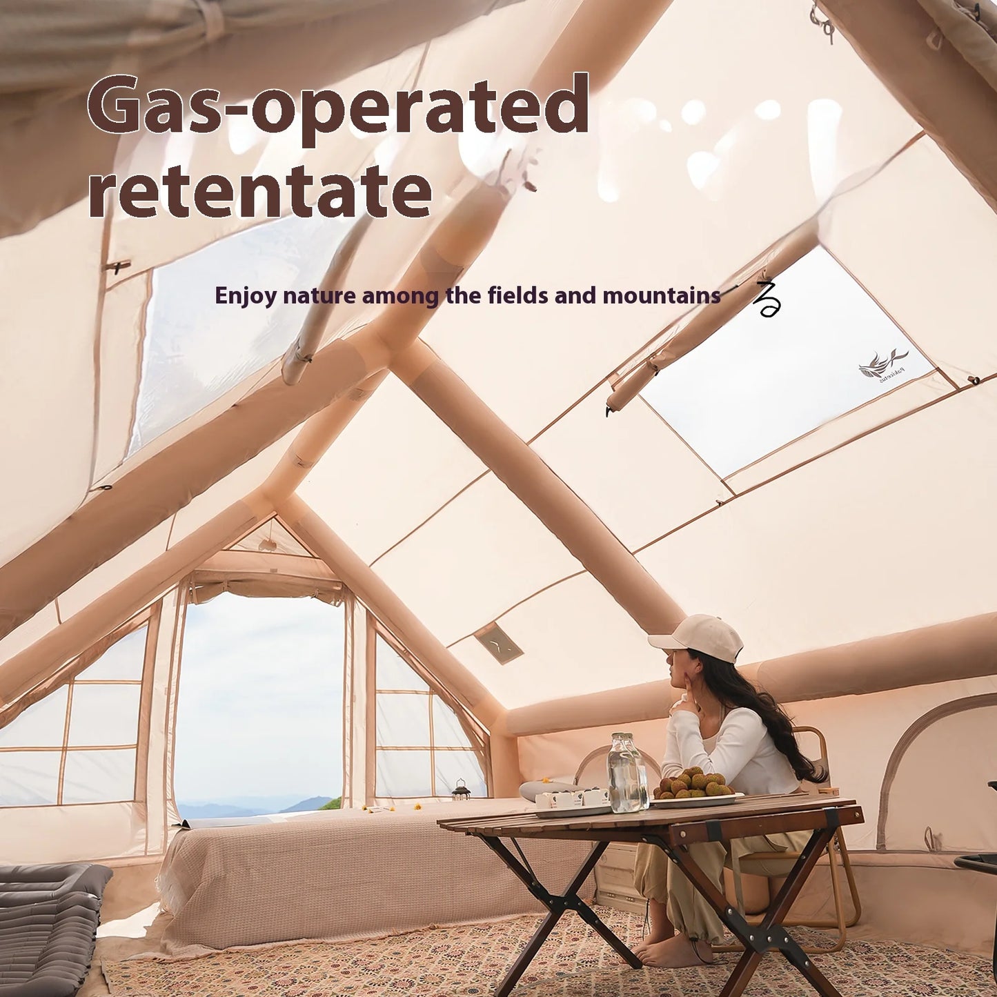 Inflatable Luxury Camping Tents With Stove Plug