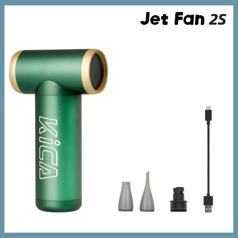 KiCA JetFan 2S Portable Air Blower 117000RPM Rechargeable Mini Fan, Metal Shell Extreme Mode
