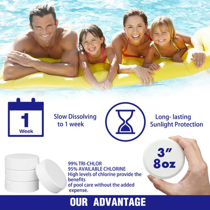 3 Inch Premium Stabilized Pool Chlorine Tablets 50 LB Bucket
