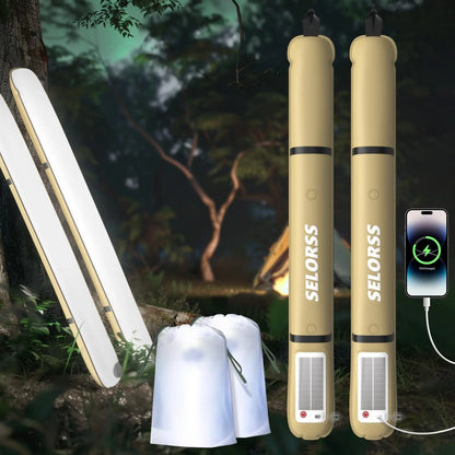 SELORSS Solar Folding Portable Camping Lantern USB-Type C