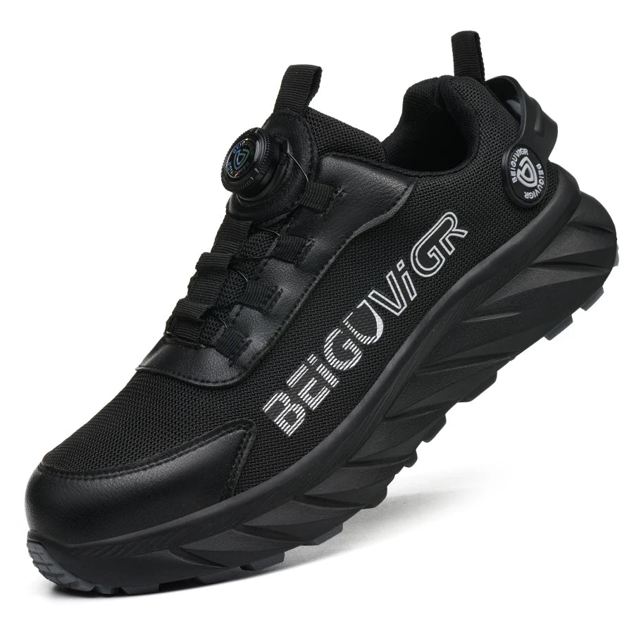 Rubber-Padded Anti-Slip, Impact-Resistant, Puncture-Resistant Safety Shoes
