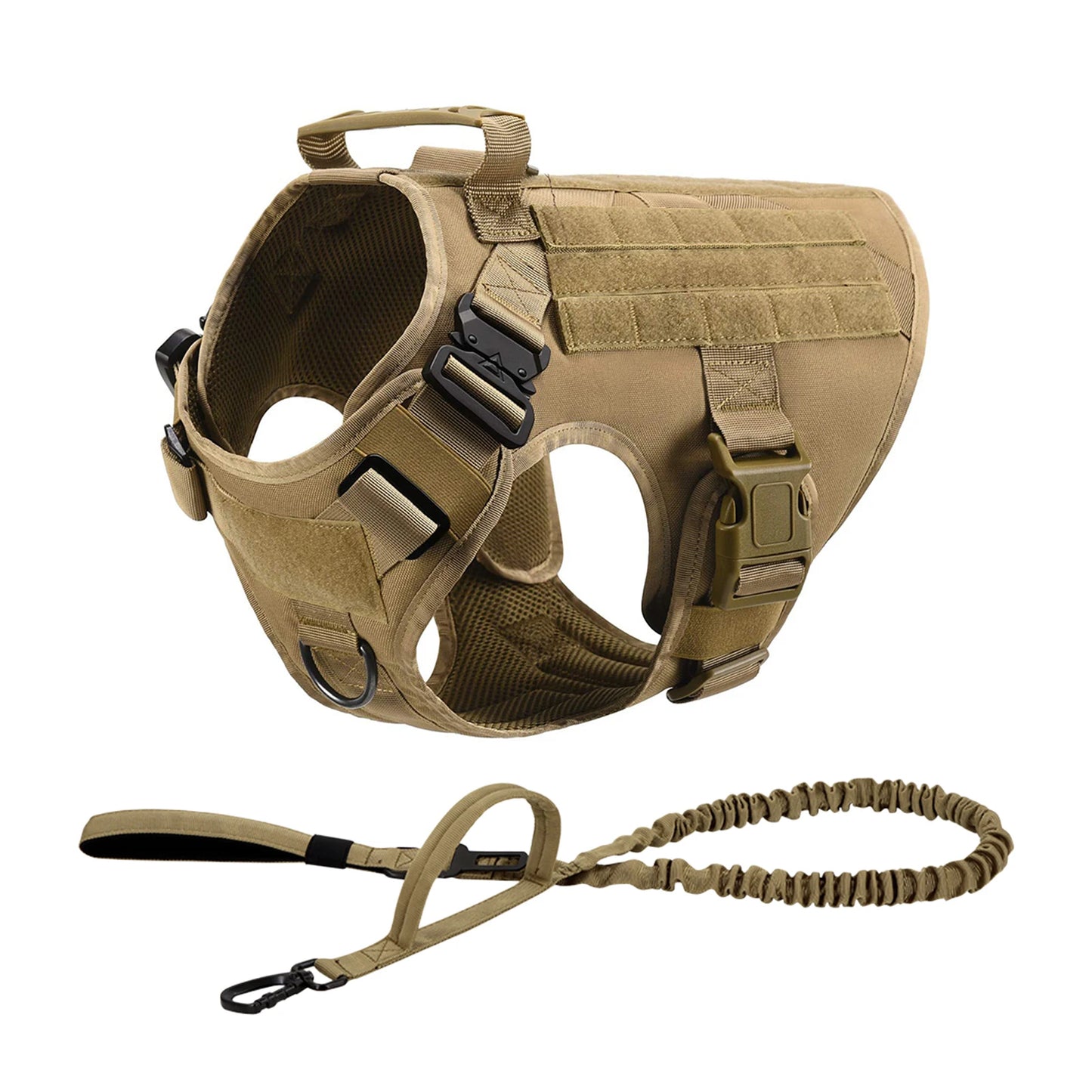 Tactical Dog Harness Collar For Medium Large Dogs