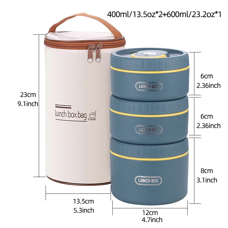 Portable Insulated Food Lunch Container Set with Thermal Lunch Box
