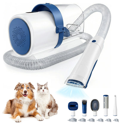 2.5L Professional Pet Grooming Vacuum Kit 3 Suction Modes and 5 Groomer Tools with Cordless Low Noise