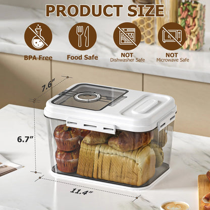 Time Recording Bread Keeper with Lid