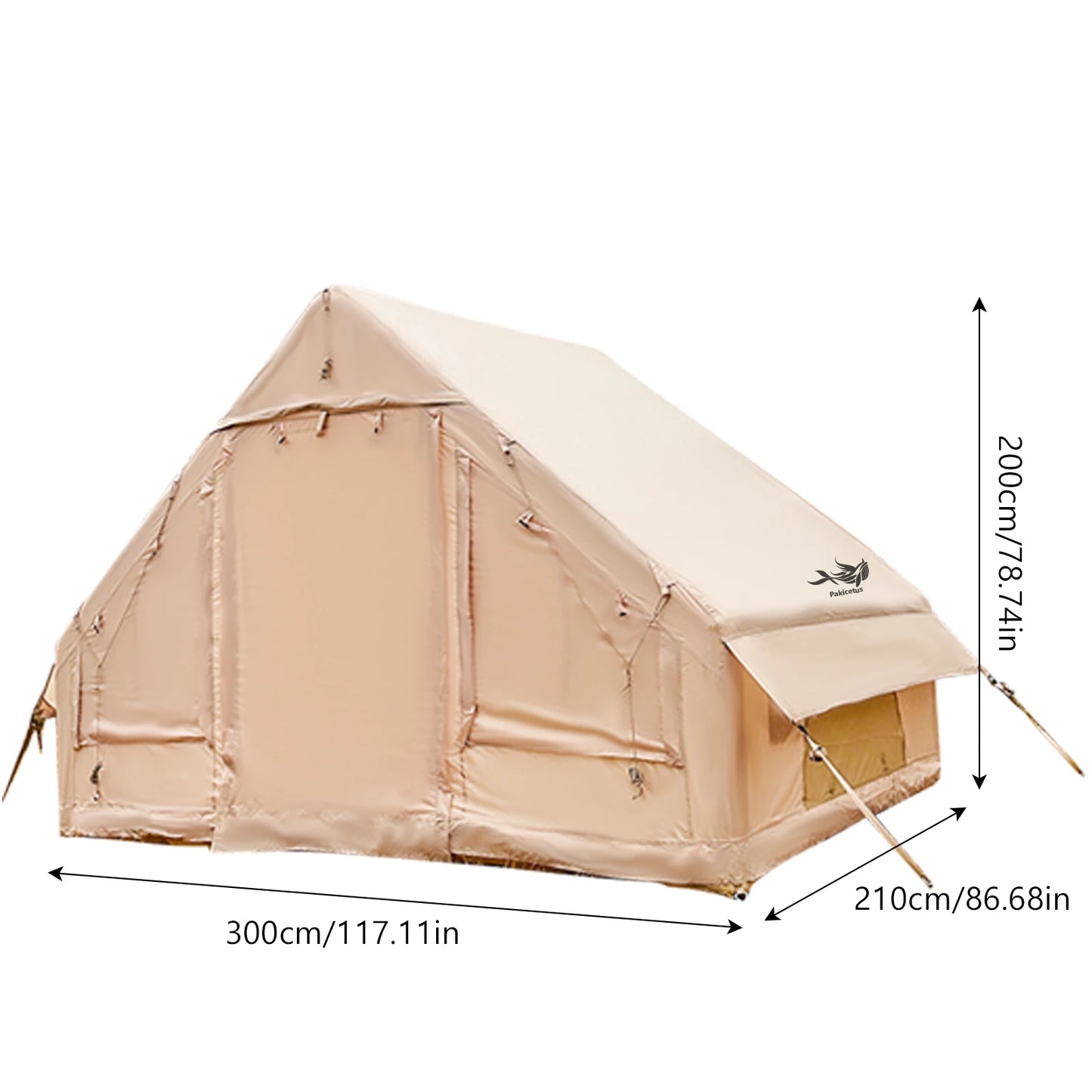 Large Inflatable Camping Tent with Skylight, Quick Air-Flow & Breathable Mesh Design