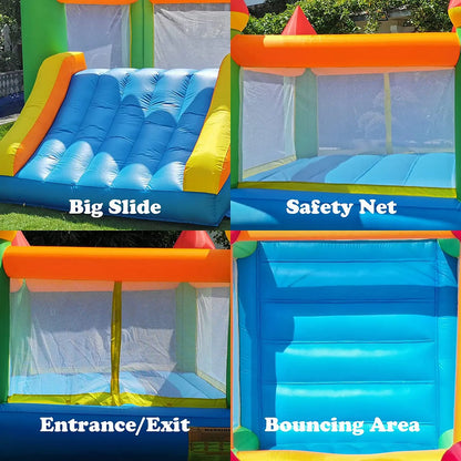 Yard Inflatable Bounce House With Slide 12*9*8ft With Blower