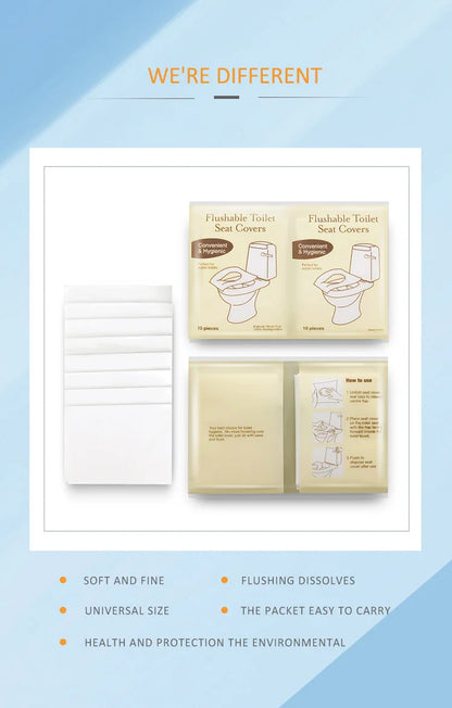 Packing 10 Pieces Disposable Water Disposable Paper Toilet Cushion Convenient Pack