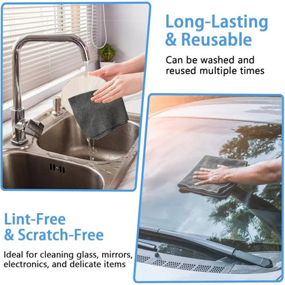 20 Pcs Microfiber Cleaning Cloth Roll
