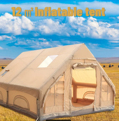 Large Inflatable Camping Tent with Skylight, Quick Air-Flow & Breathable Mesh Design