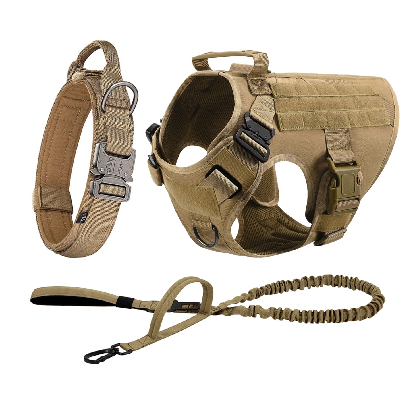 Tactical Dog Harness Collar For Medium Large Dogs