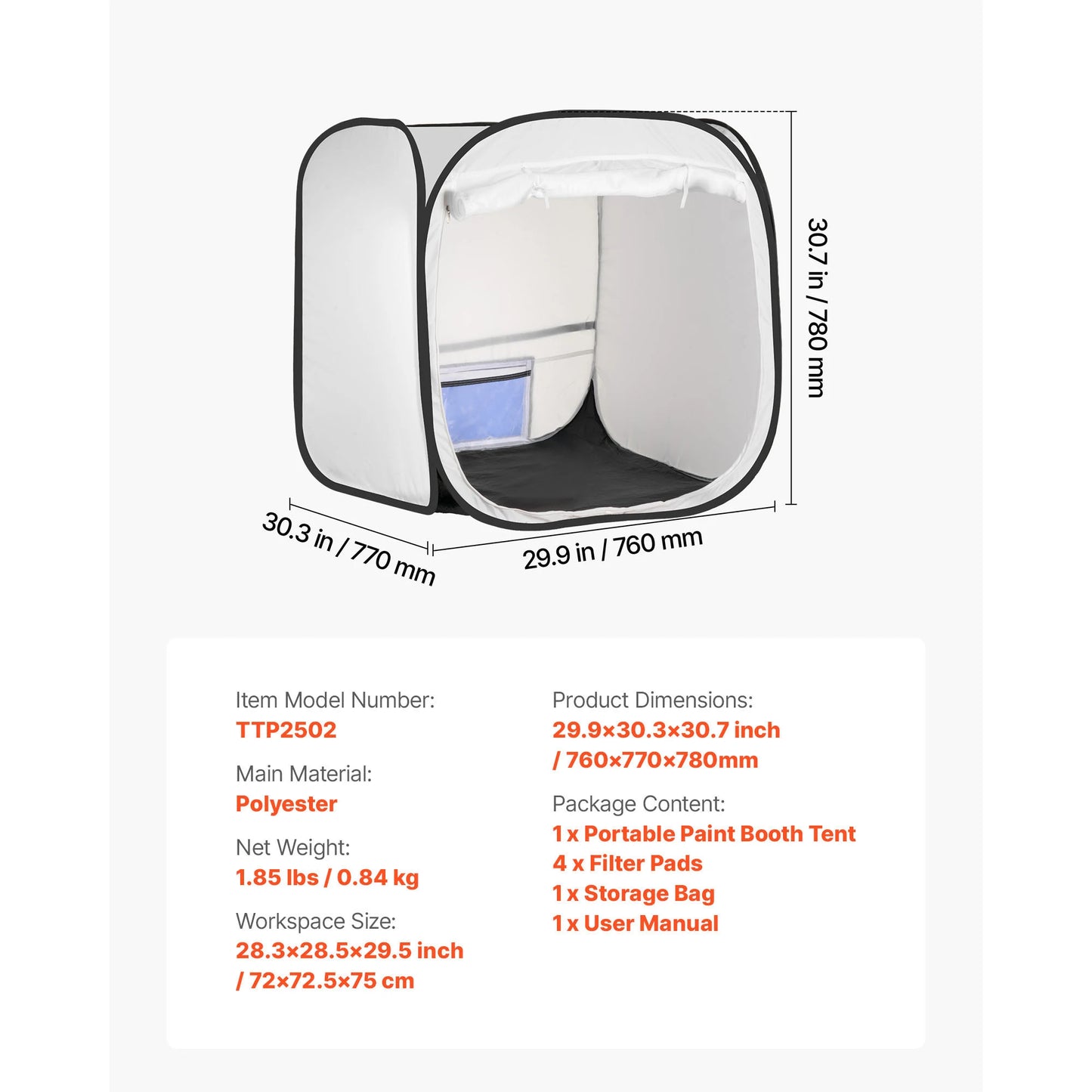 SucceBuy Portable Booth Tent With Built-in Floor