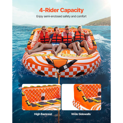 SucceBuy  1-4 Riders Inflatable Boat Tubes