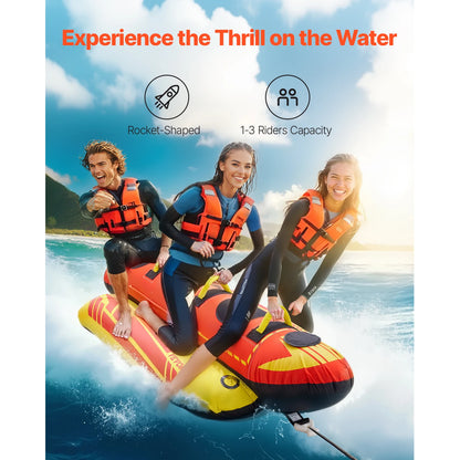 SucceBuy 1-3 Rider Inflatable Boat Tube