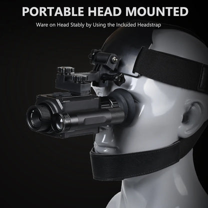 HD 1080P Night Vision Goggles with Head-Mounted and Helmet-Mounted
