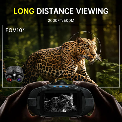 Night Vision Binoculars 4K Infrared Rechargeable 8X Digital Zoom Darkness Goggles Rechargeable