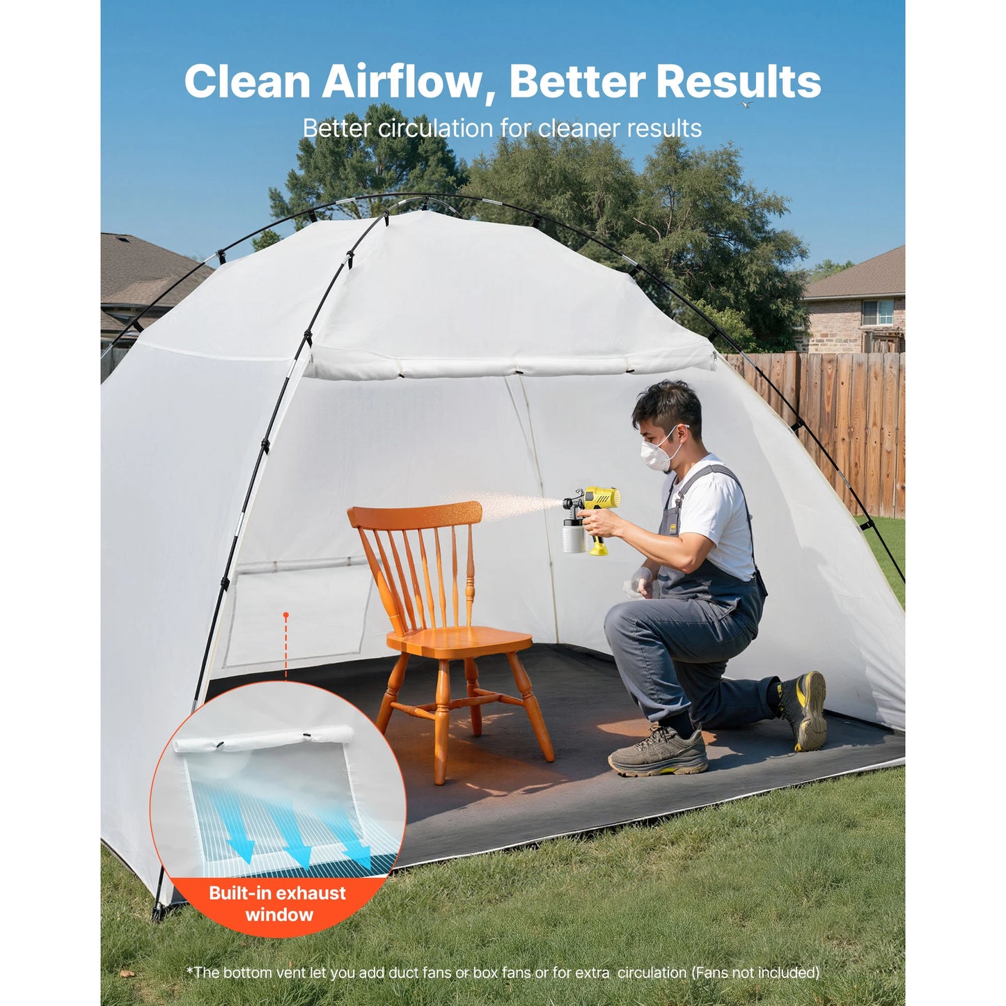 SucceBuy Portable Booth Tent With Built-in Floor