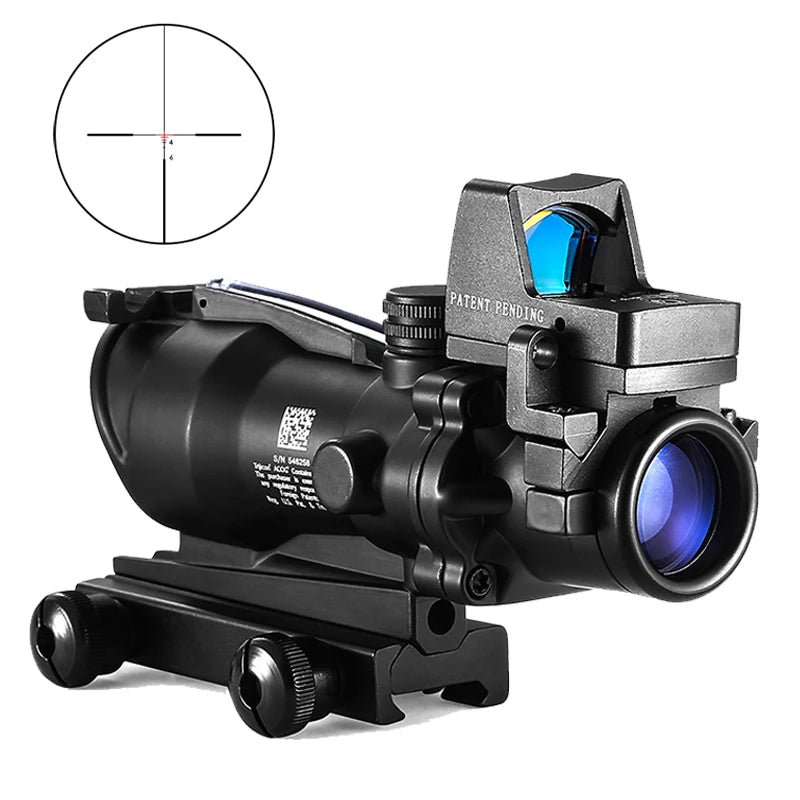 Adjustable 4x32 Red Dot 1x  4x Scope  Red Dot Tactical Scope 20mm