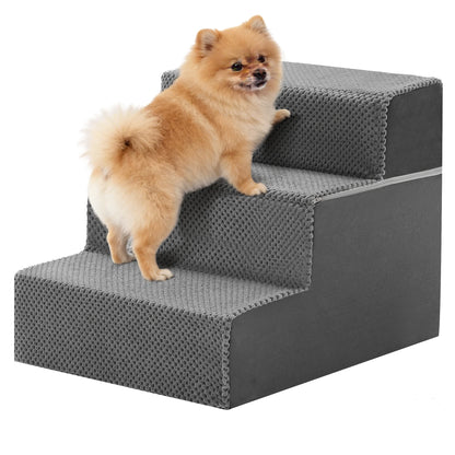 JHK 3-5 Step Right Angled Foam Dog Stairs
