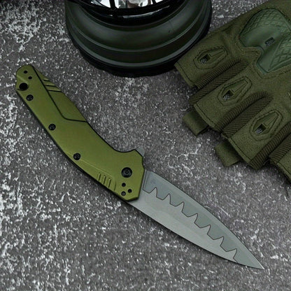 Dividend Steel Blade Folding Knife Aluminum Handle