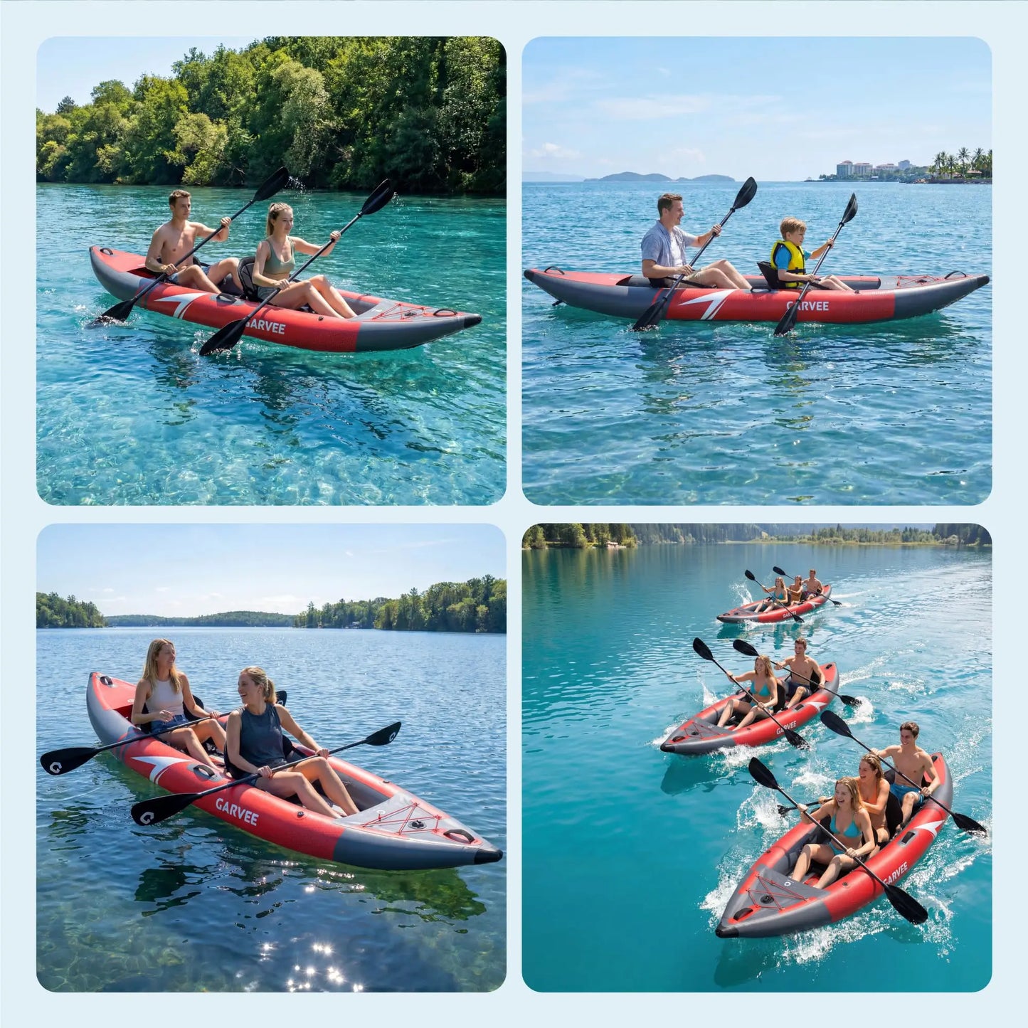 Inflatable 1/2-Person Fishing Kayak