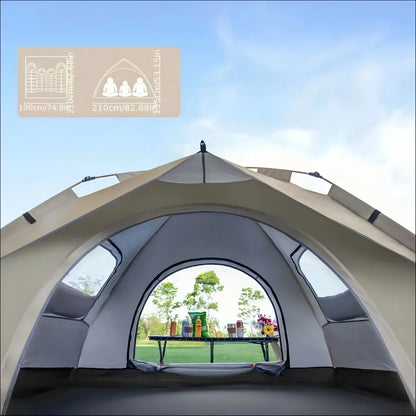 Small Silver Compact Auto-Tent - Quick 60-Second Setup Sunshade