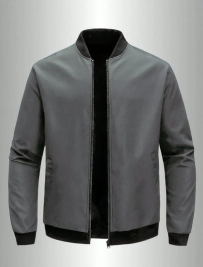 Baseball Collar Short Loose Solid Color Jacket
