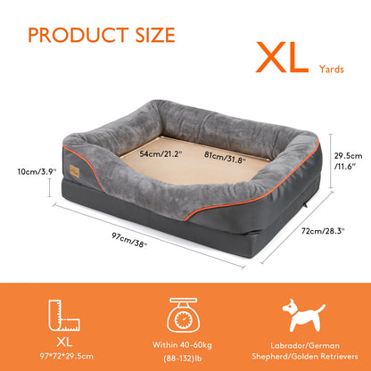 Anti Allergy Waterproof Large Dog Bed With Removable Washable Cover