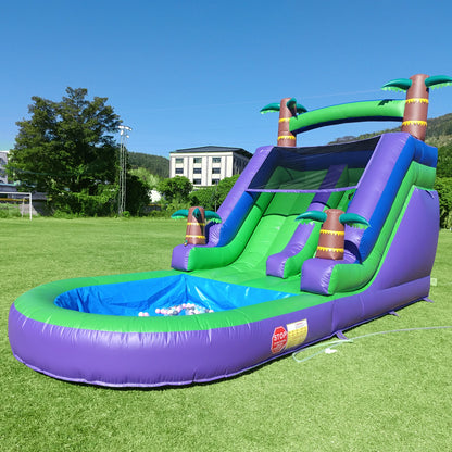 Inflatable Commercial Bounce House with Water Slide PVC and a 1100W Air blower 21ft/6.4M