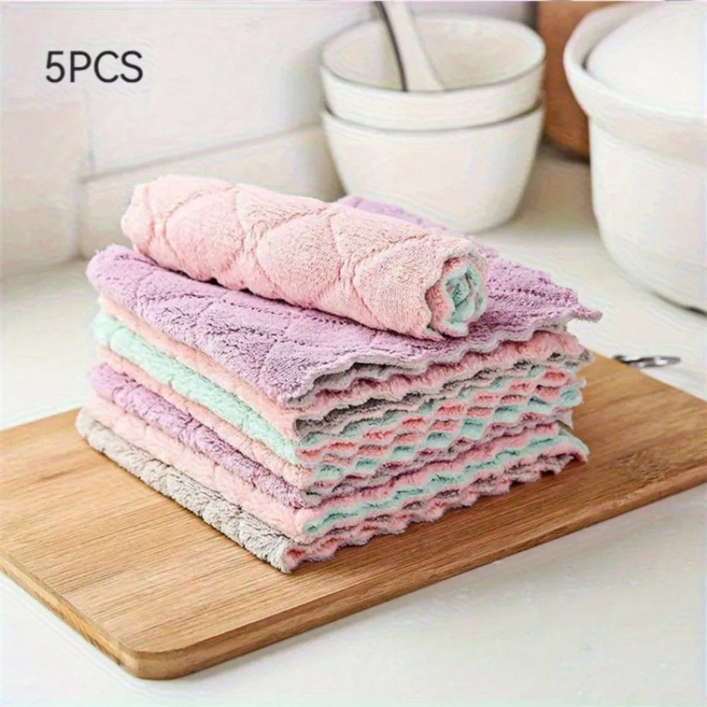 5-Pack Super Absorbent  Multi-Purpose Household Rags