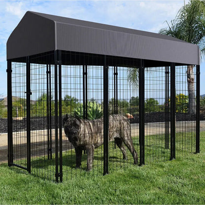 Oversize Dog Playpen with Roof for Outdoor Pet Kennel