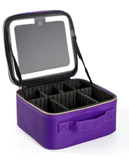Travel Waterproof Makeup Bag With Mirror lamp