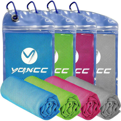 4 Pack Cooling Towels 40x12, Breathable Cool Rags for Gym, Yoga, Camping, and Hot Weather