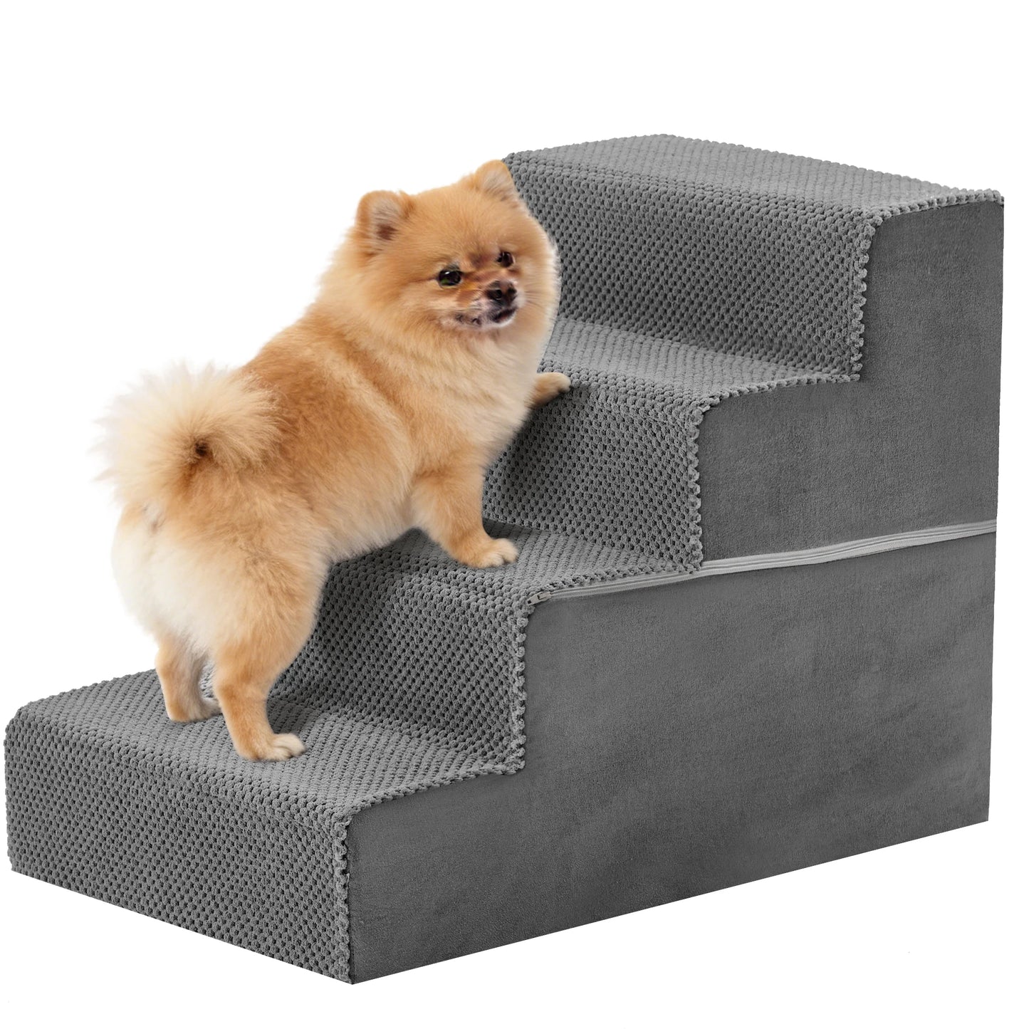 JHK 3-5 Step Right Angled Foam Dog Stairs