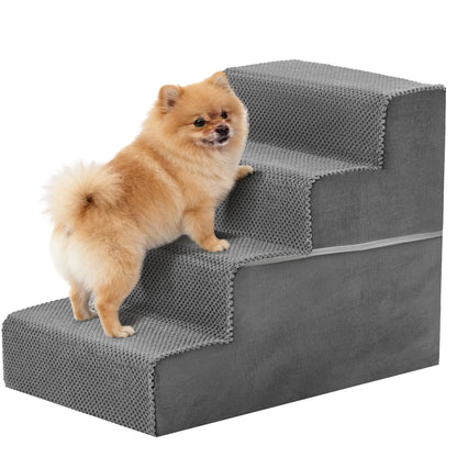 JHK 3-5 Step Right Angled Foam Dog Stairs