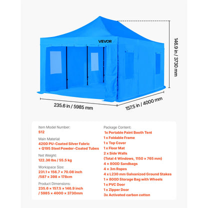 SucceBuy Portable Booth Tent With Built-in Floor