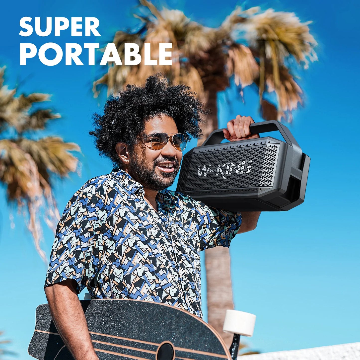 W-KING Portable Waterproof  Bluetooth Speakers Wireless with Subwoofer