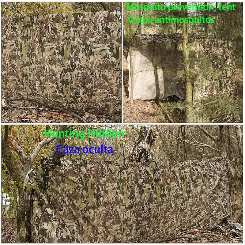 Camo Netting With See Through Fence