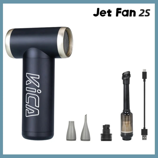 KiCA JetFan 2S Portable Air Blower 117000RPM Rechargeable Mini Fan, Metal Shell Extreme Mode