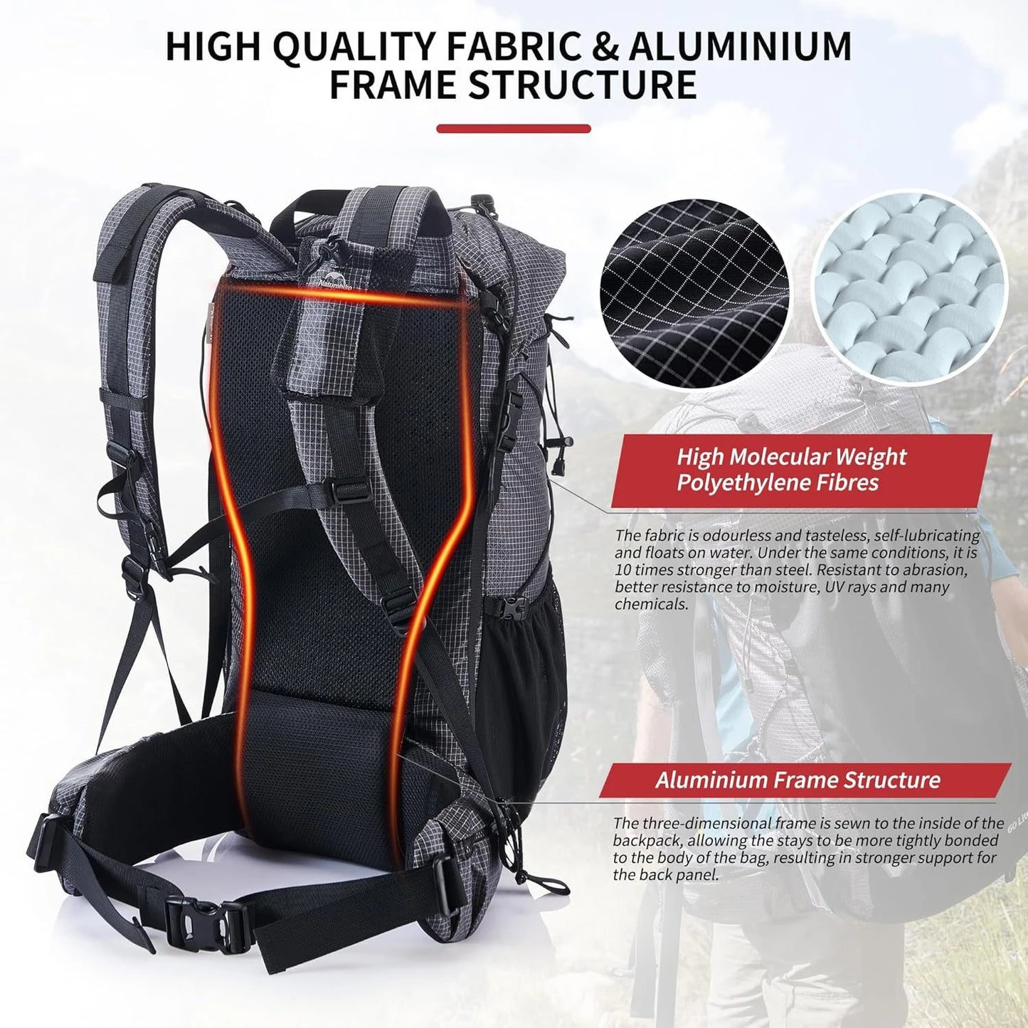 Outdoor Mountain Backpack With Rain Cover