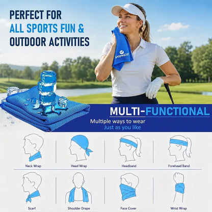 4 Pack Cooling Towels 40x12, Breathable Cool Rags for Gym, Yoga, Camping, and Hot Weather