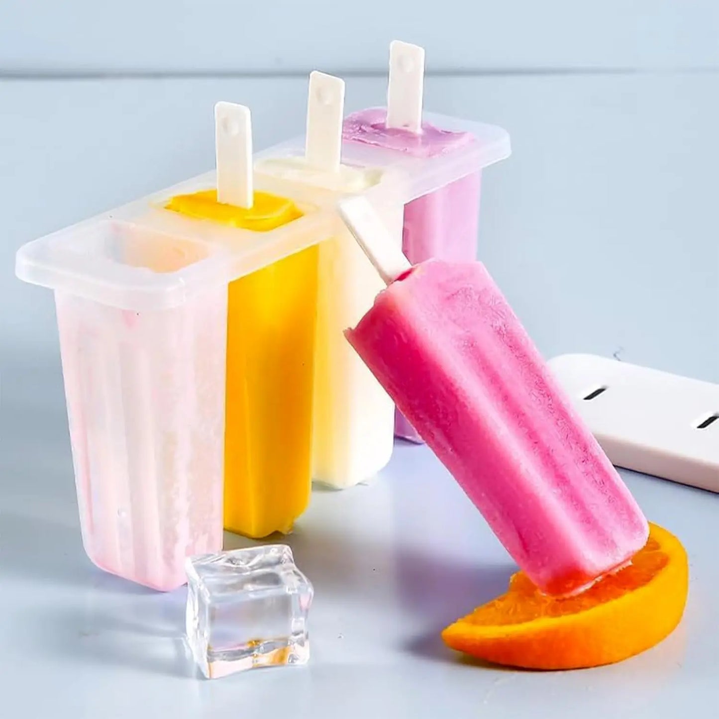 Popsicle Molds with Reusable Sticks