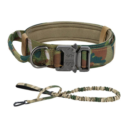 Dog Training Adjustable Tactical Collar And Leash Set
