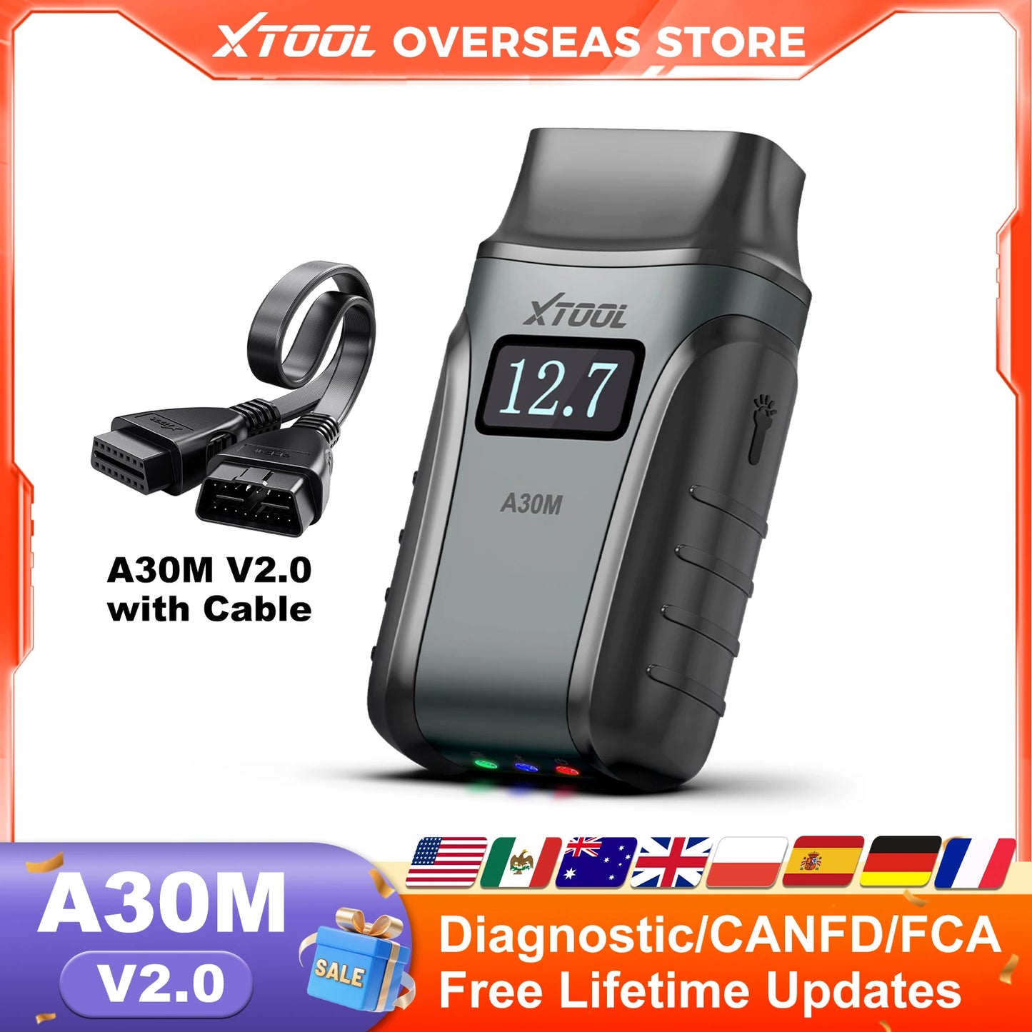 XTOOL A30M V2.0 Kit Full System Diagnostic Tool