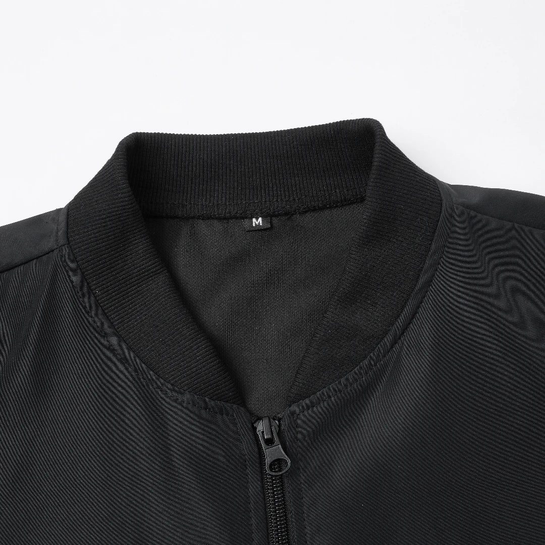Baseball Collar Short Loose Solid Color Jacket