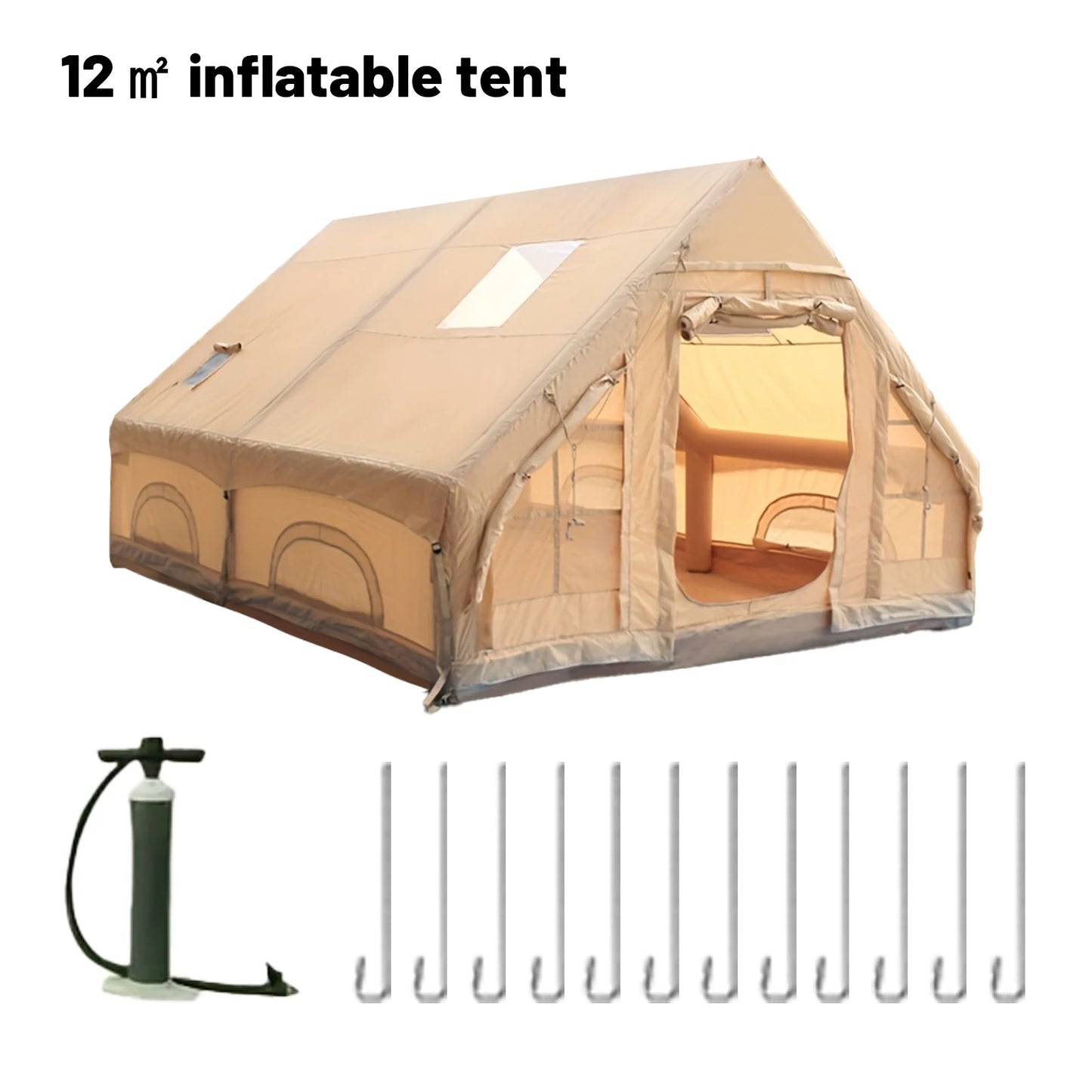 Inflatable Luxury Camping Tents With Stove Plug