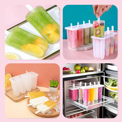 Popsicle Molds with Reusable Sticks