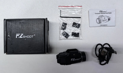 Rechargeable Bright Pistol Flashlight With Strobe Mode For Picatinny and GL Rails
